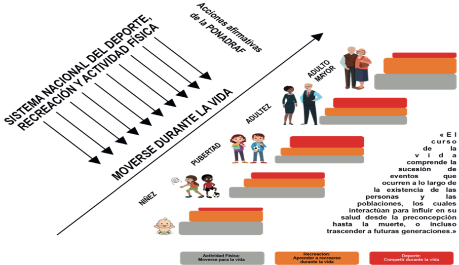 Figura 4. El Curso de vida en el Deporte, la Recreación y la Actividad Física